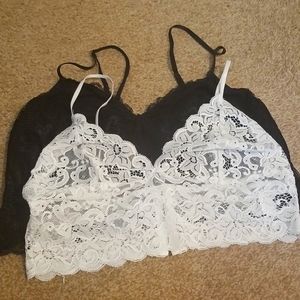 Bralette black and white